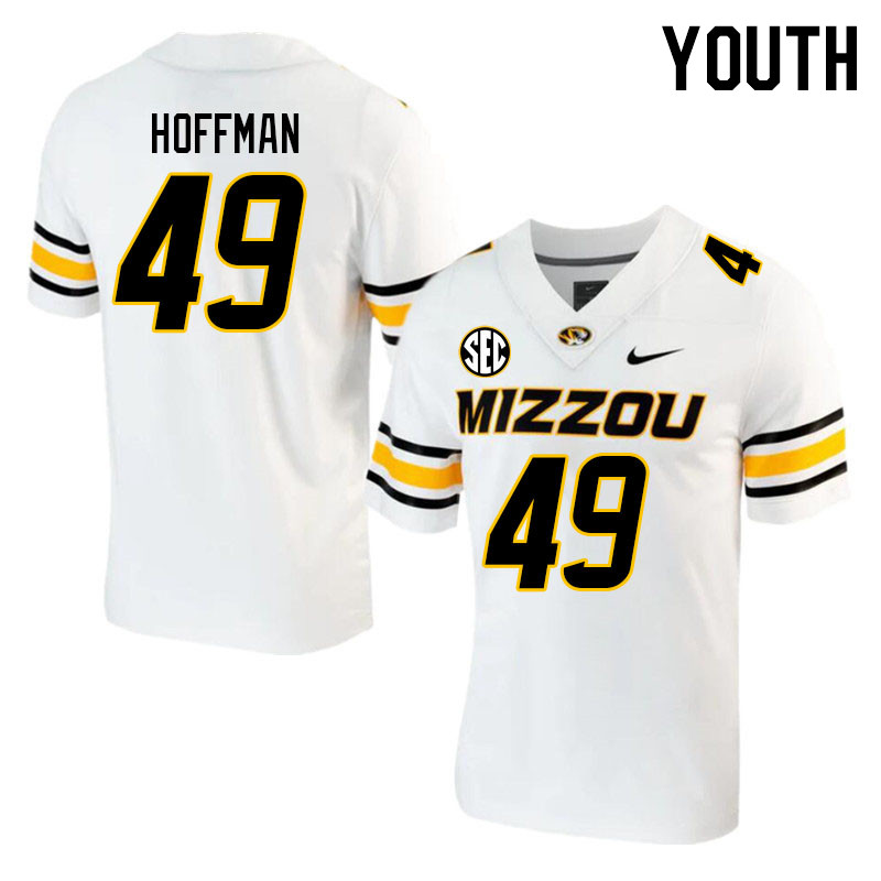 Youth #49 Jake Hoffman Missouri Tigers College 2023 Football Stitched Jerseys Sale-White